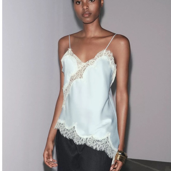 NWT Zara ZW Collection Lace Camisole - Picture 1 of 6